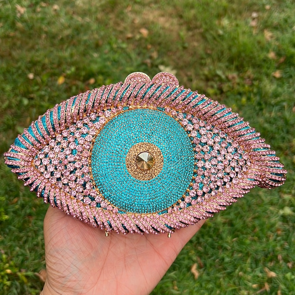 Evil Eye Crystal Clutch